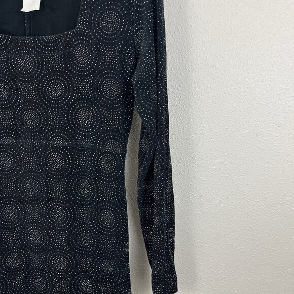 Vintage 90s Rabbit Rabbit Rabbit Shimmer Holographic Maxi Gown Dress Size 10 - Picture 4 of 6